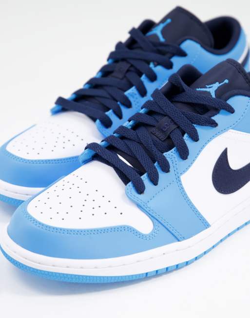 Nike Jordan Air Jordan 1 Low trainers in blue, 2 of 4