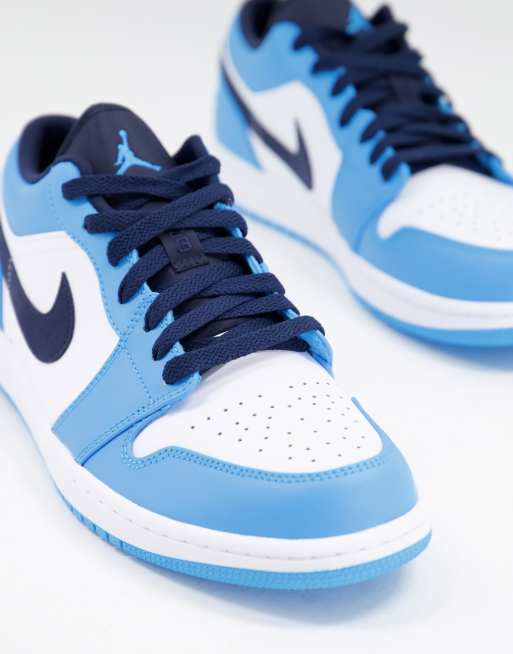 Nike Jordan Air Jordan 1 Low trainers in blue, 3 of 4