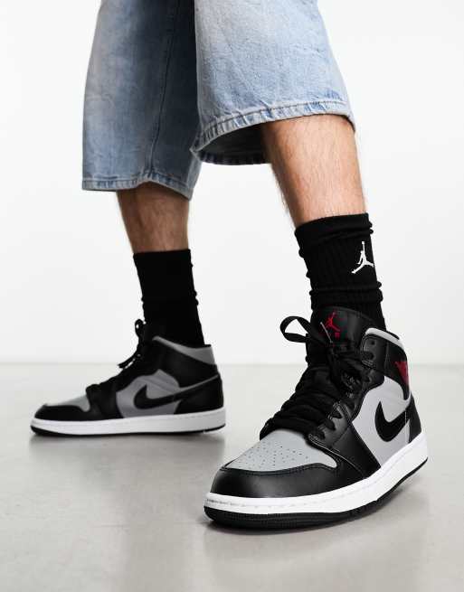 Air jordan 1 mid on sale grigie