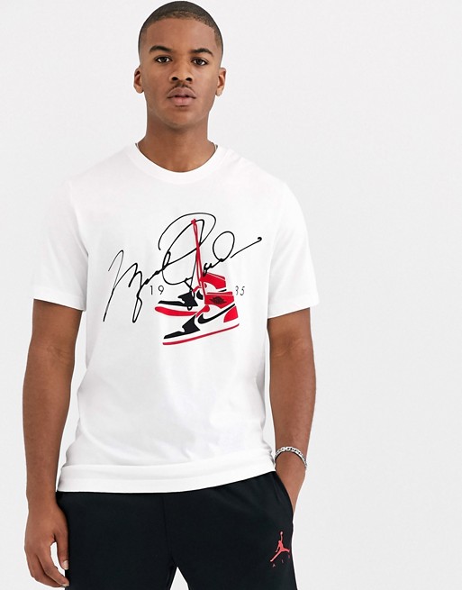 Nike Jordan Air Jordan 1 signature t-shirt in white