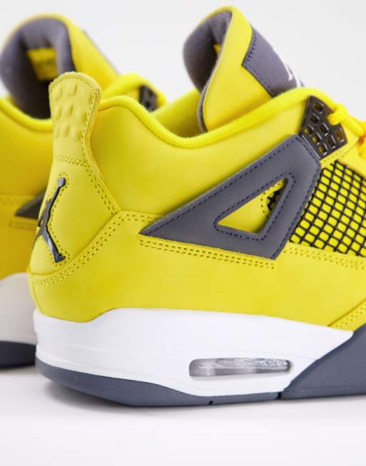Nike – Jordan Air Jordan 4 – Gula sneakers i retrostil, 4 av 4