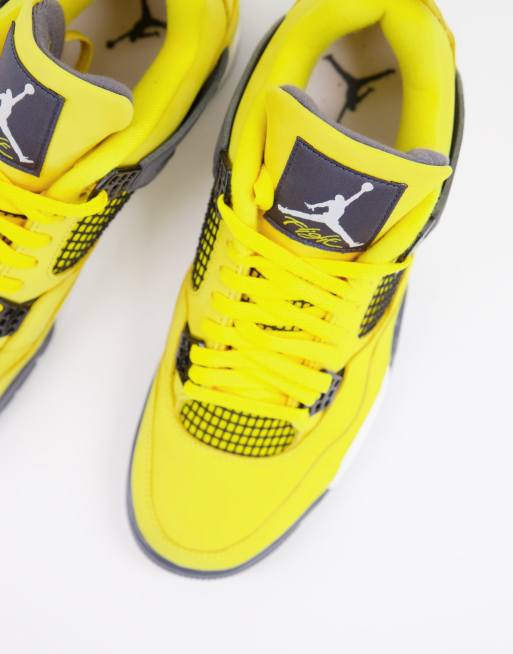 Nike Jordan - Air Jordan 4 - Retro-sneakers i gul, 3 af 4