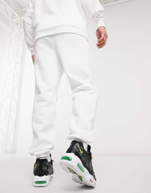 Nike Jordan Air Jumpman cuffed joggers in white