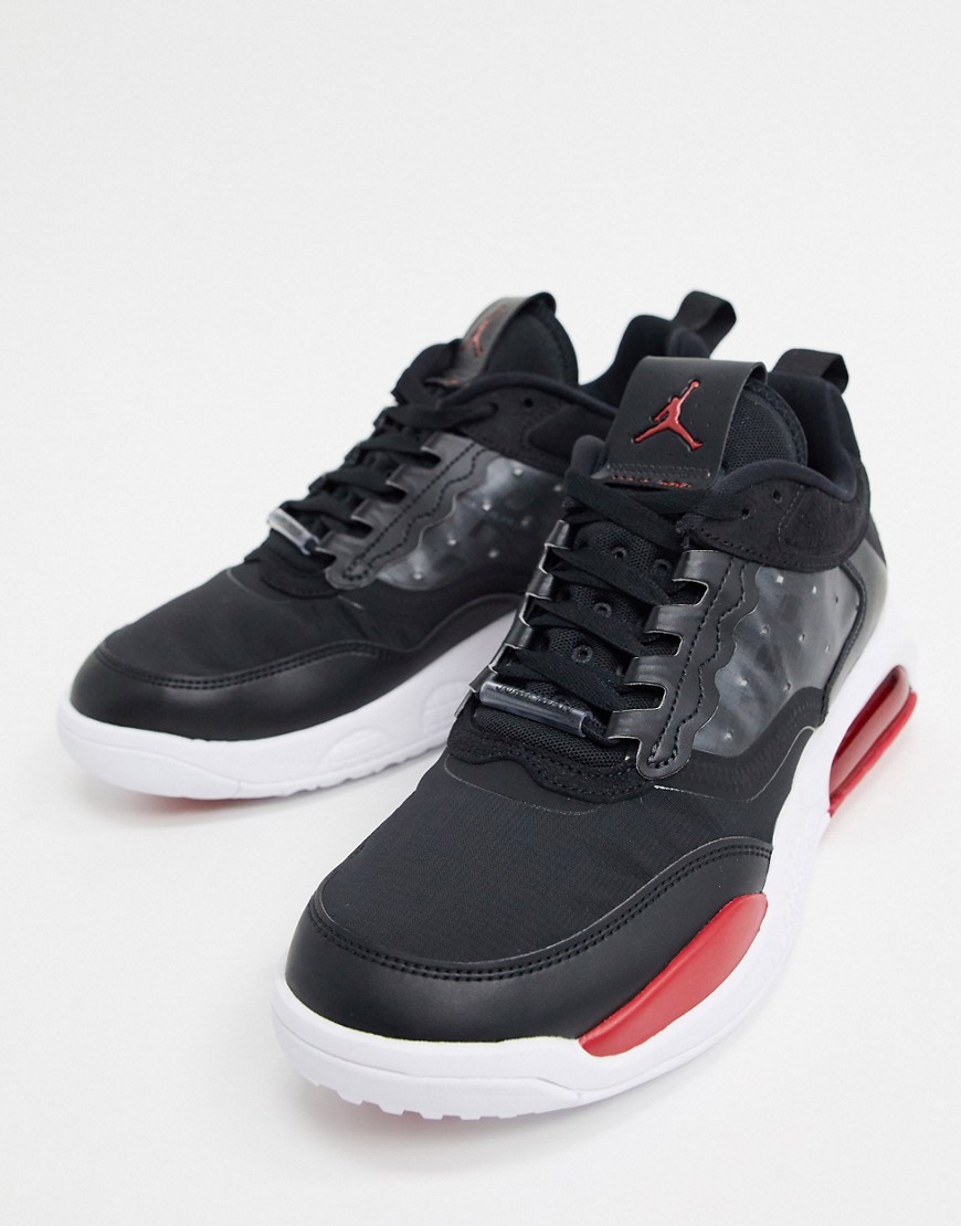 Nike Jordan Air Max 200 trainers in black/red