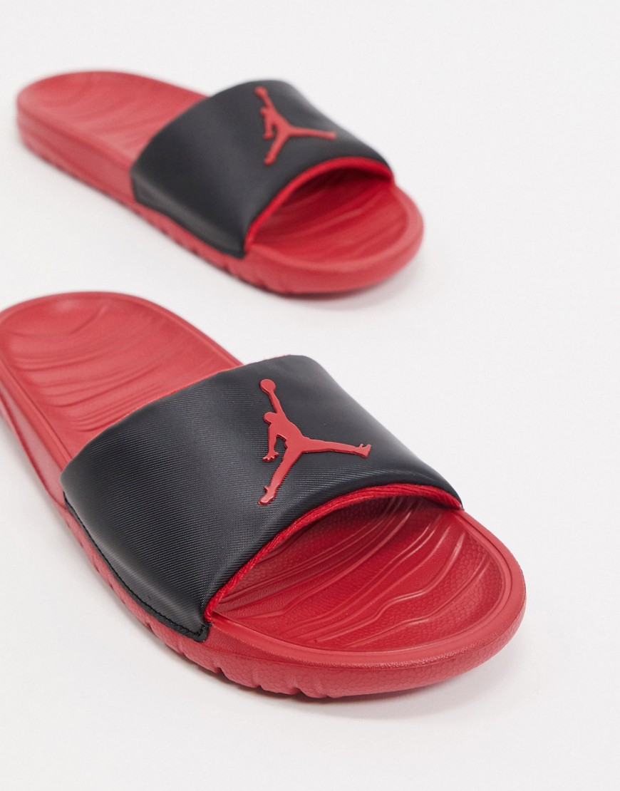 Nike – Jordan Break – Röda tofflor-Svart