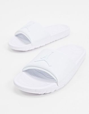 white jordan sandals