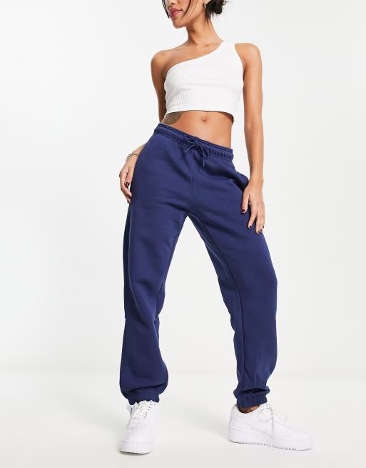 Stretchy Sequin Jogger Pants - Navy