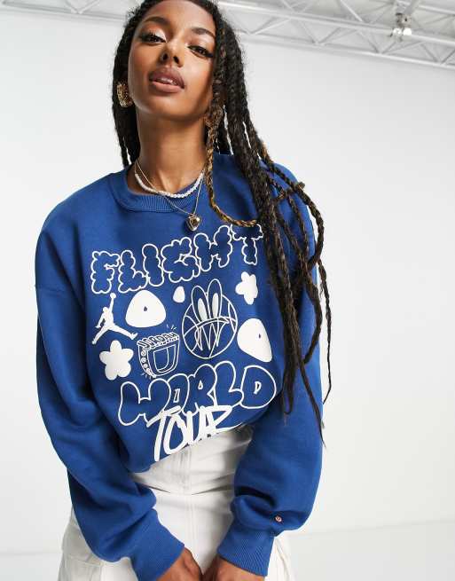 Nike Jordan Brooklyn fleece sweatshirt in french blue