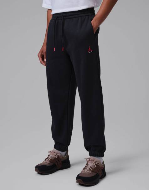 Nike Jordan Brooklyn pantaloni in fleece con fondo elasticizzato neri - view 1