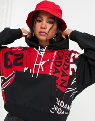 black and red hoodie jordan