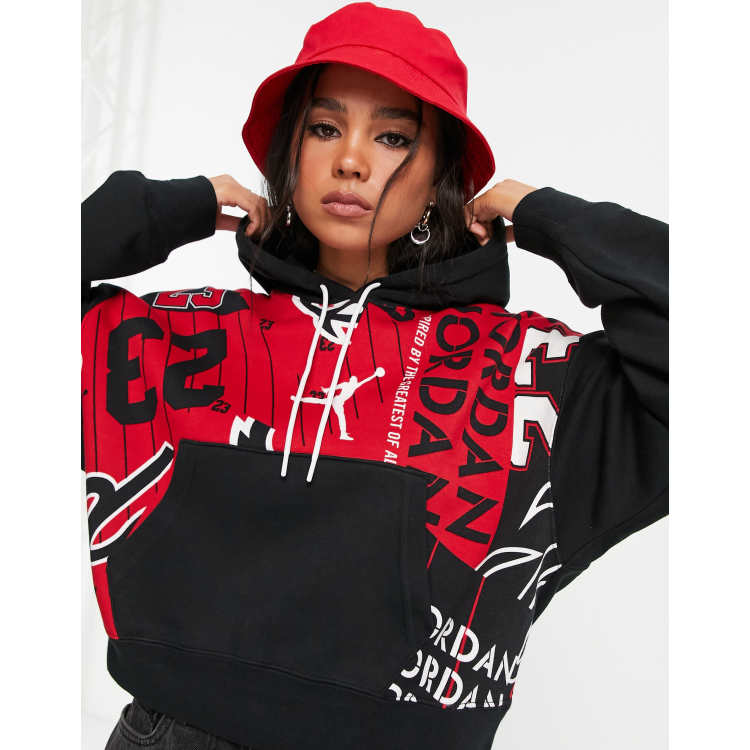 jordan women jordan sport cropped pullover hooded long sleeve tee