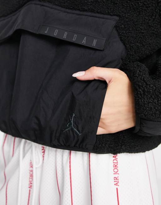 Nike Jordan Cozy Girl fleece half-zip hoodie in black | ASOS