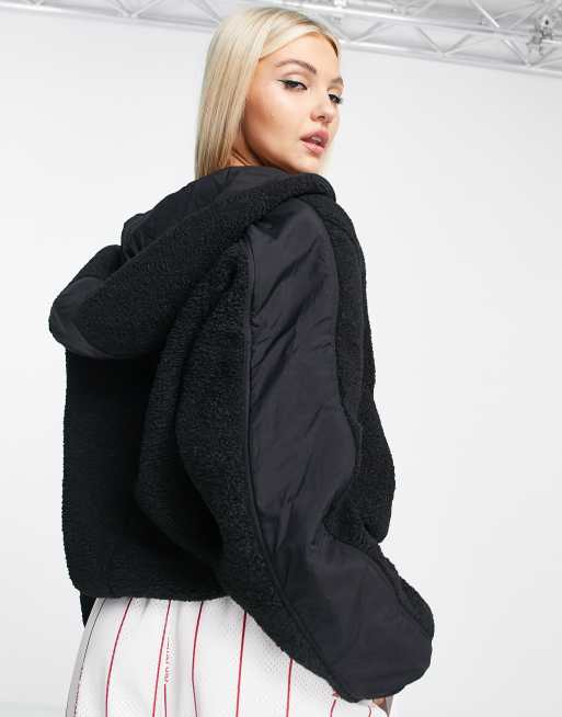 Nike Jordan Cozy Girl fleece half-zip hoodie in black | ASOS