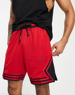Jordan Diamond logo mesh shorts in red - RED