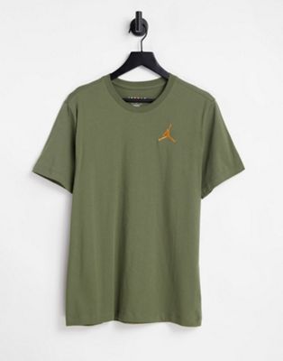 Jordan embroidered logo t-shirt in khaki