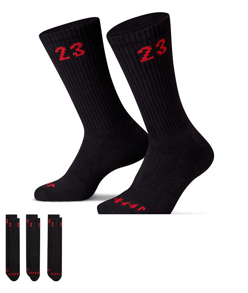Nike Jordan Essential 3 pack socks in black