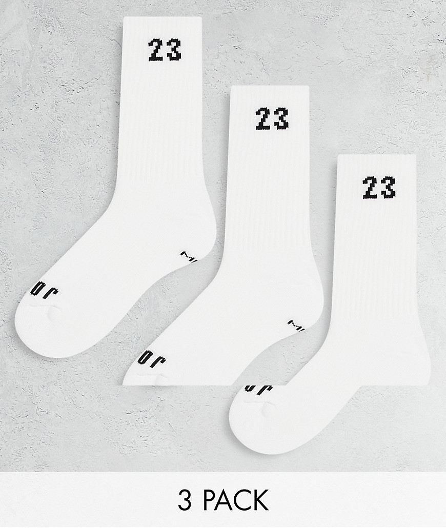 Nike Jordan Essential 3 pack socks in white