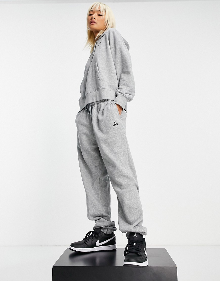 Jordan Nike  Essentials Cuffed Fleece Sweatpants In Gray Heather - Gray