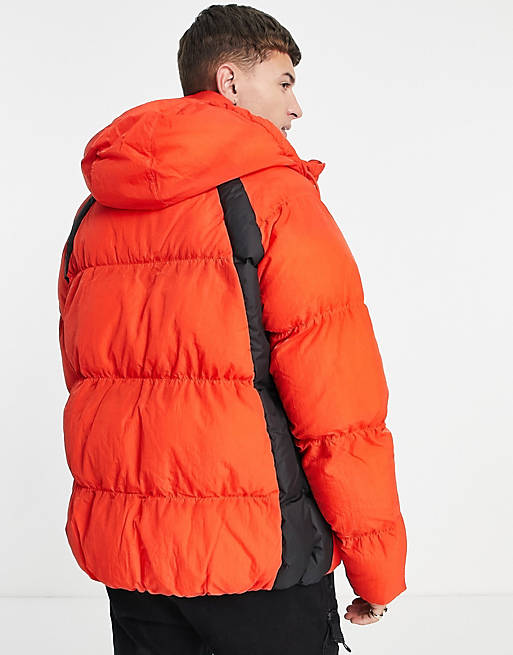 Nike Jordan Essentials synthetic fill puffer jacket in chile red