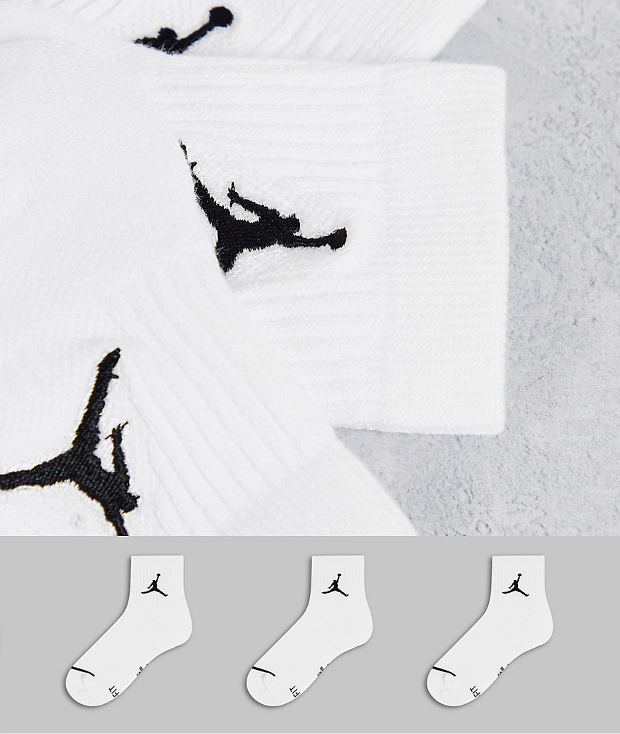 Nike Jordan Everyday Max 3 pack ankle socks in white