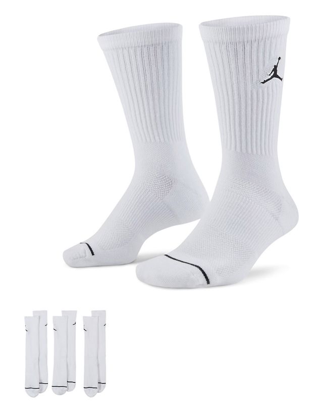 Nike Jordan Everyday Max 3 pack socks in white