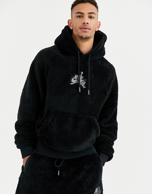 Nike Jordan fleece hoodie with chest logo in black