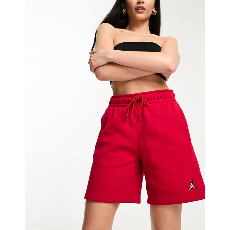 Jordan fleece shorts in red