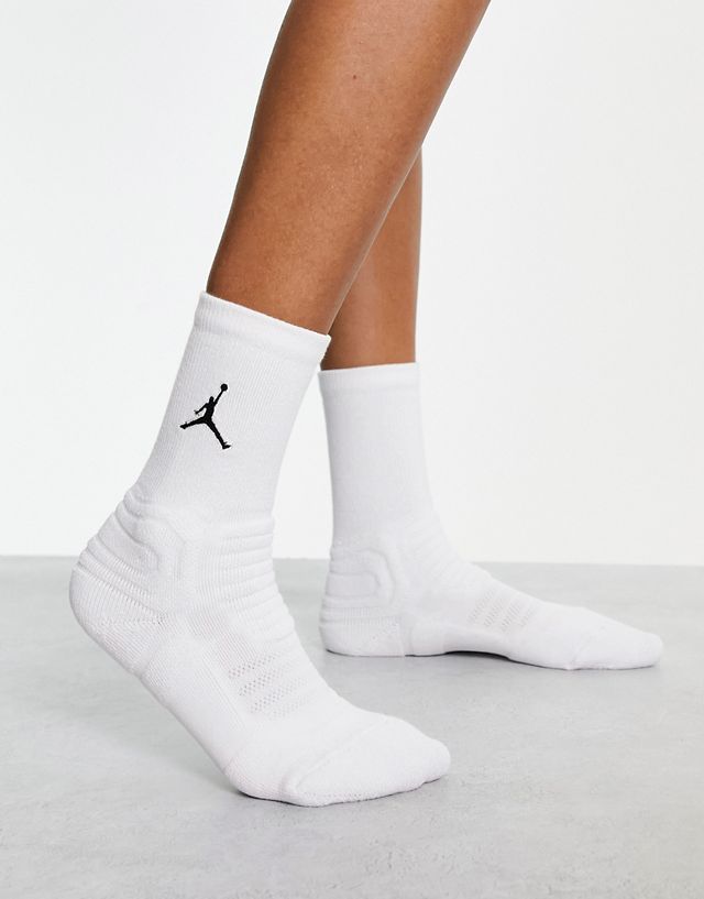 Nike Jordan Flight Crew Basketball socks in white