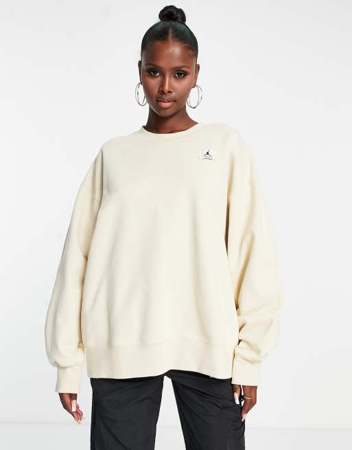 Beige crewneck online nike