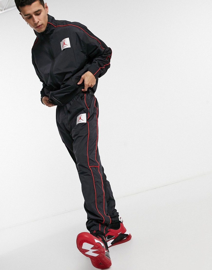 Nike – Jordan Flight Essentials – Svarta uppvärmningsbyxor med muddar