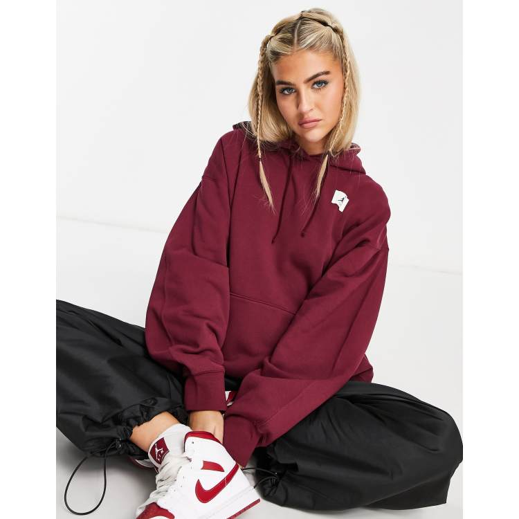 Jordan Essentials Washed Fleece Pullover Hoodie / Cherrywood Red