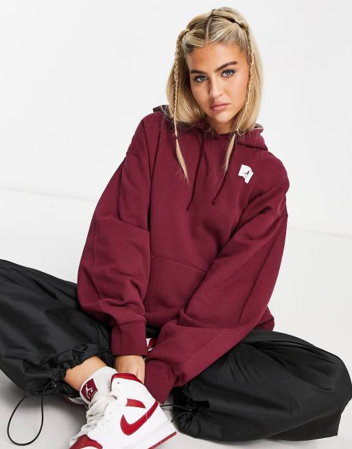 Nike Jordan Flight fleece hoodie in cherrywood red | ASOS