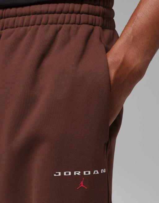 Nike Jordan Flight Fleece Jogger mit offenem Beinabschluss in Braun, 3 von 4