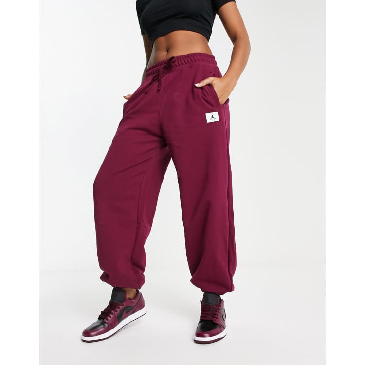 Nike Jordan Flight fleece sweatpants in burgundy