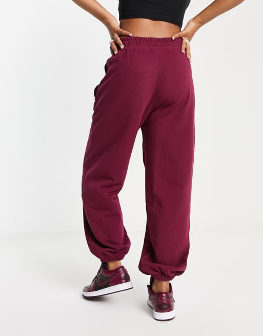 vintage nike burgundy track pants