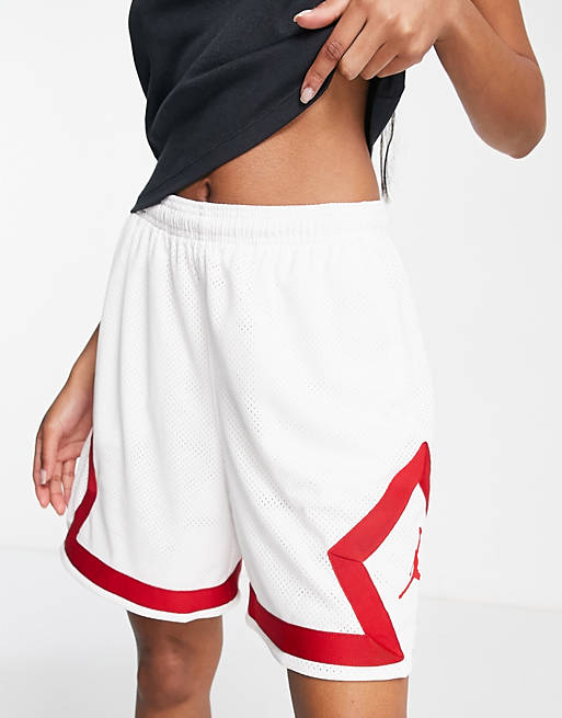 stroke wound Hymn Nike Jordan Heritage Diamond basketball shorts in white | ASOS