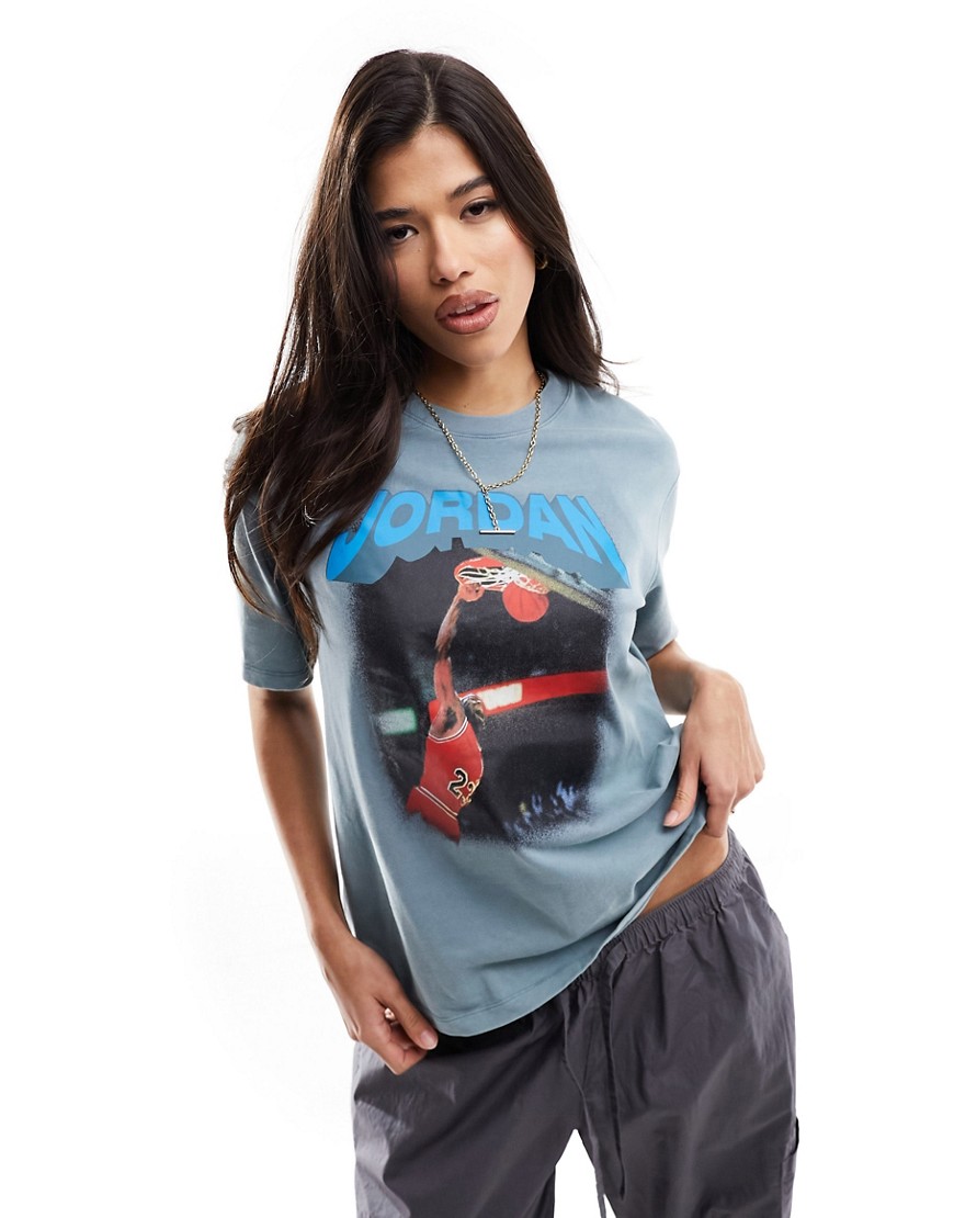 Jordan Nike  Essential T-shirt In Black In Blue