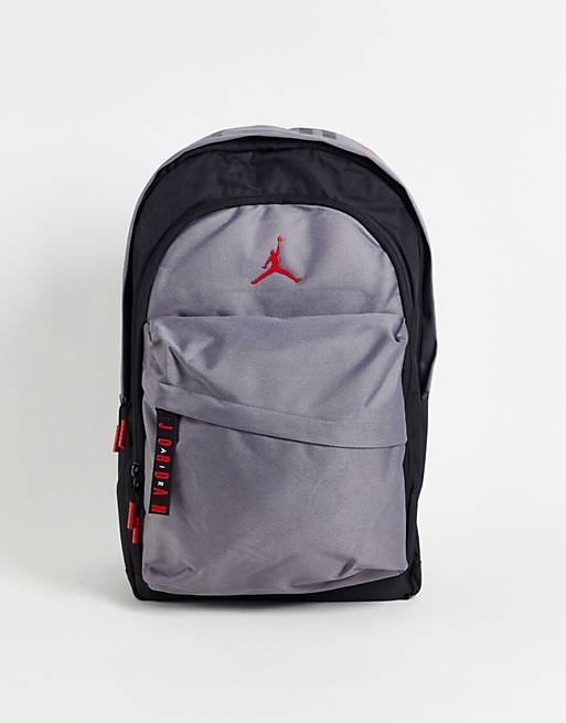 Men Nike Jordan Iar Patrol backpack in grey and red 