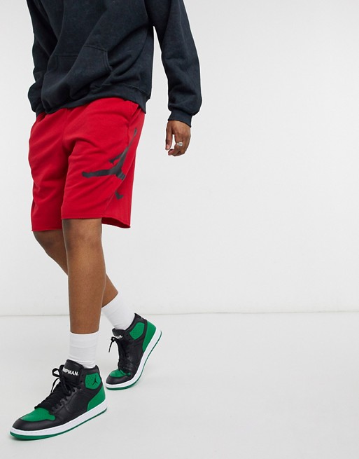 Nike Jordan jersey shorts in red