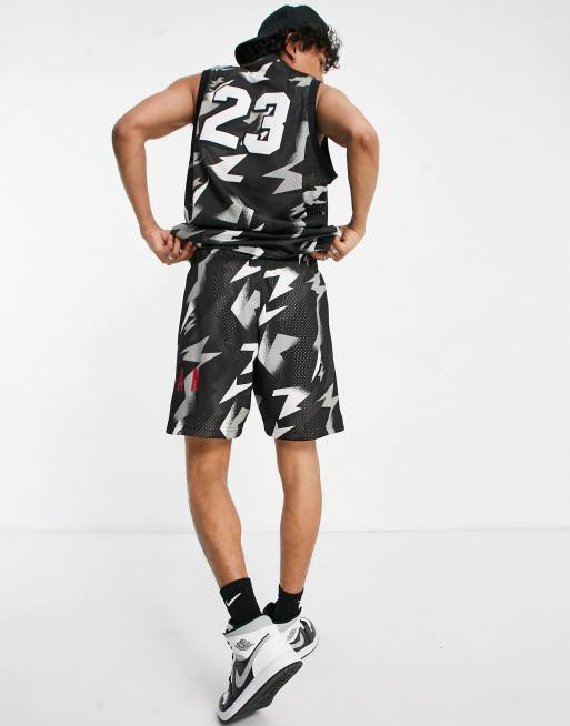 Nike Jordan Jumpman all over print mesh basketball shorts in black