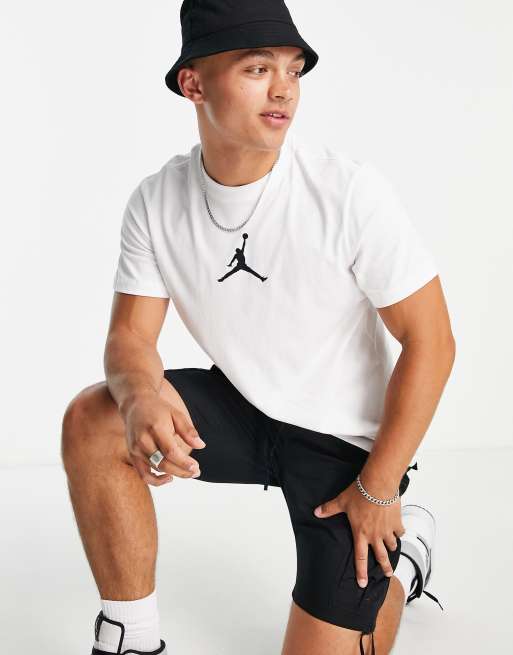 Nike Jordan – Jumpman – Biały T-shirt z logo na środku