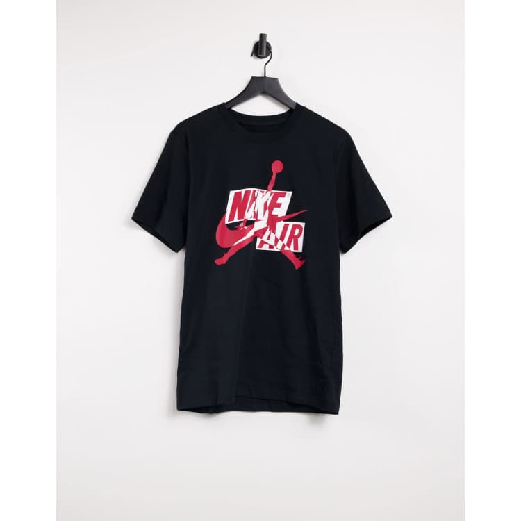 Black red deals jordan shirt