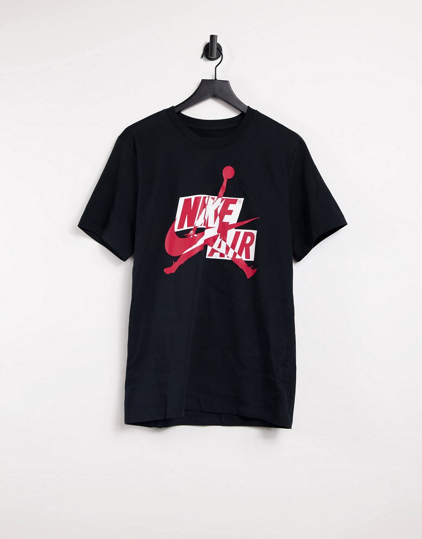 Nike - Jordan Jumpman Classics - T-shirt in zwart/rood