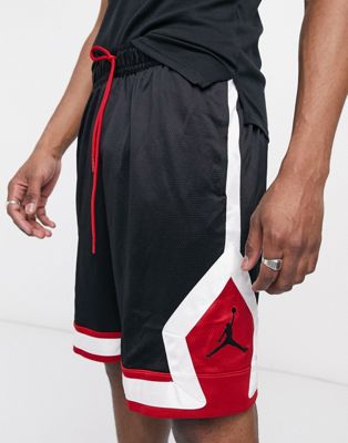 jordan black and red shorts