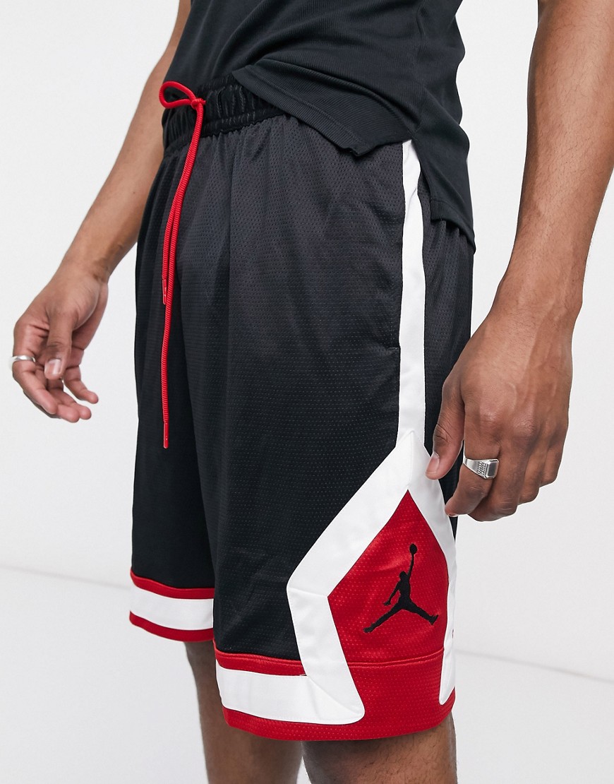 Nike Jordan Jumpman Diamond shorts in black/red