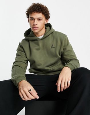 Jordan Jumpman embroidered logo hoodie in khaki