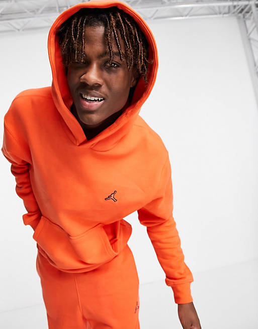 Mansion Assume microscopic Nike Jordan Jumpman embroidered logo hoodie in orange | ASOS