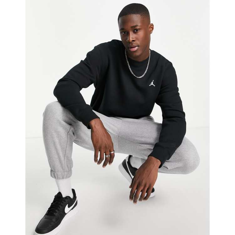 Nike Jordan Jumpman embroidered logo sweatshirt in black ASOS
