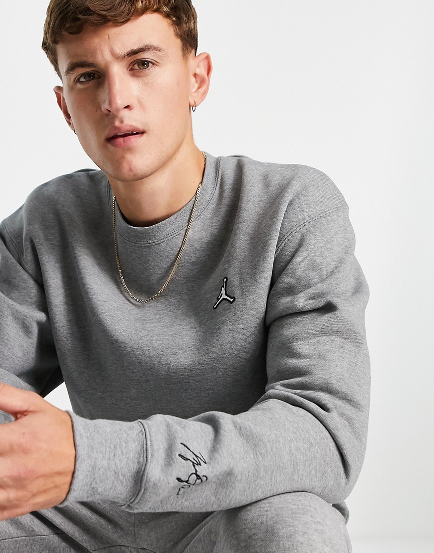 Nike Jordan Jumpman embroidered logo sweatshirt in grey