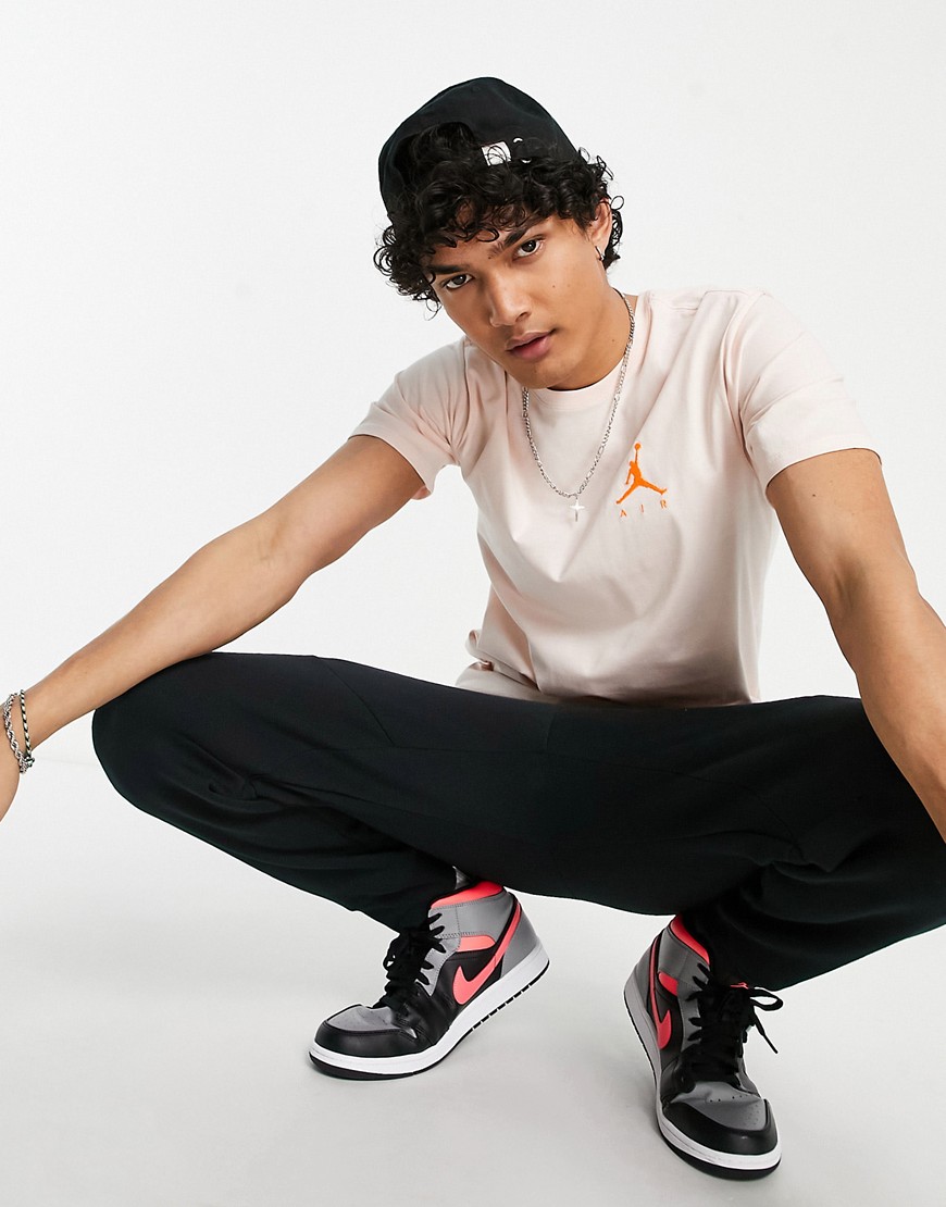 Nike Jordan Jumpman embroidered t-shirt in dusty orange